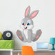 Happy bunny cartoon isolated on white background Wall Decal