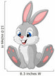 Happy bunny cartoon isolated on white background Wall Decal