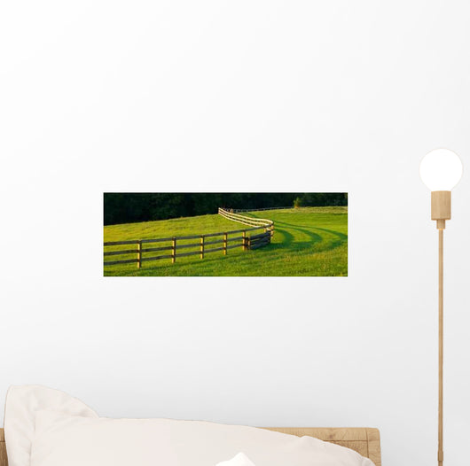 Farm Field and Fence Wall Decal