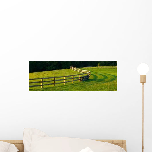 Farm Field and Fence Wall Decal