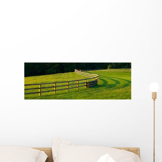 Farm Field and Fence Wall Decal