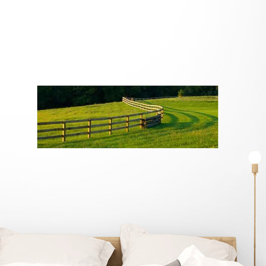 Farm Field and Fence Wall Decal
