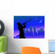 Trumpet player in town Wall Mural