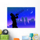 Trumpet player in town Wall Mural