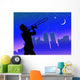 Trumpet player in town Wall Mural