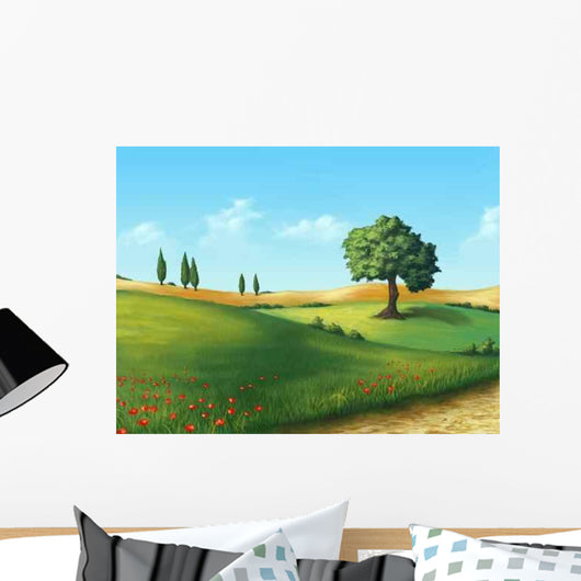 Serene Landscape Wall Decal