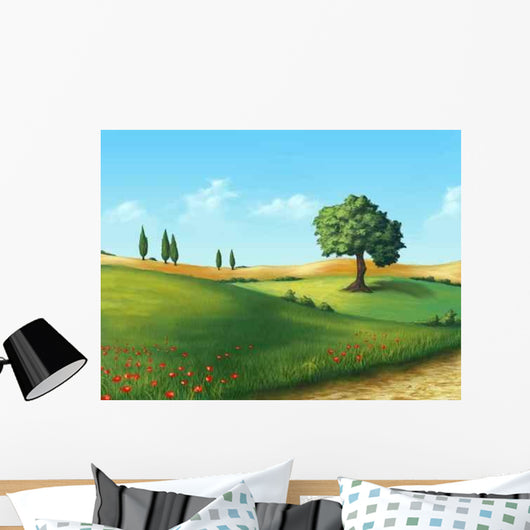 Serene Landscape Wall Decal