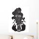 Silhouette Mermaid with Inspirational Wall Decal