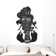 Silhouette Mermaid with Inspirational Wall Decal