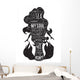 Silhouette Mermaid with Inspirational Wall Decal