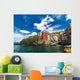 Beautiful view of Riomaggiore, Cinque Terre national park, Liguria, Italy Wall Mural