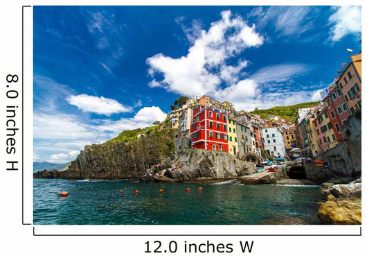 Beautiful view of Riomaggiore, Cinque Terre national park, Liguria, Italy Wall Mural