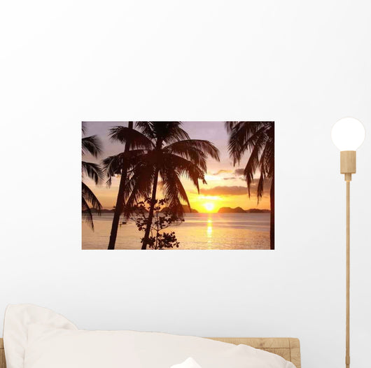 Sunset Coconuts Wall Decal