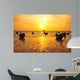 Beach on Tropical Islands at Sunrise Wall Mural