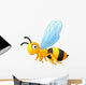 Bee cartoon flying Wall Decal