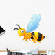 Bee cartoon flying Wall Decal