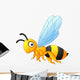 Bee cartoon flying Wall Decal