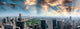 Panoramic aerial view of Central Park and surrounding buildings Wall Mural