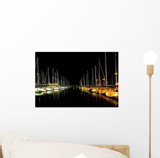 Night Marina Wall Decal