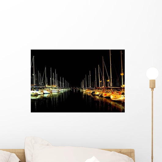 Night Marina Wall Decal
