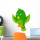 Cute green bird cartoon Wall Decal