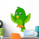 Cute green bird cartoon Wall Decal