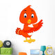 Cute orange bird cartoon Wall Decal