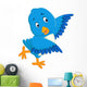 Cute blue bird cartoon Wall Decal