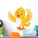 Cute yellow bird cartoon Wall Decal