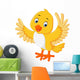 Cute yellow bird cartoon Wall Decal