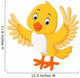 Cute yellow bird cartoon Wall Decal