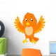 Cute orange bird cartoon Wall Decal