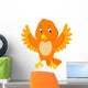 Cute orange bird cartoon Wall Decal