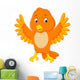 Cute orange bird cartoon Wall Decal