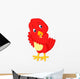 Cute red bird cartoon Wall Decal