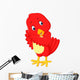 Cute red bird cartoon Wall Decal