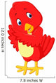 Cute red bird cartoon Wall Decal
