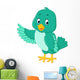 Cute green bird cartoon Wall Decal