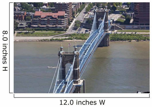 The John A. Roebling Bridge connects Cincinnati, Ohio and covington, Kentucky Wall Mural