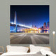 cityscape and skyline near bridge of chongqing at night from emp Wall Mural