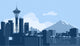Seattle Skyline Wall Mural
