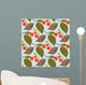 Autumn abstract background with fall leaf vector illustration Wall Mural