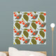 Autumn abstract background with fall leaf vector illustration Wall Mural