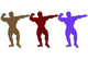 Cadboard Body Builders Wall Decal