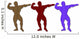 Cadboard Body Builders Wall Decal