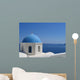 Blue Dome Santorini Wall Mural