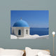 Blue Dome Santorini Wall Mural