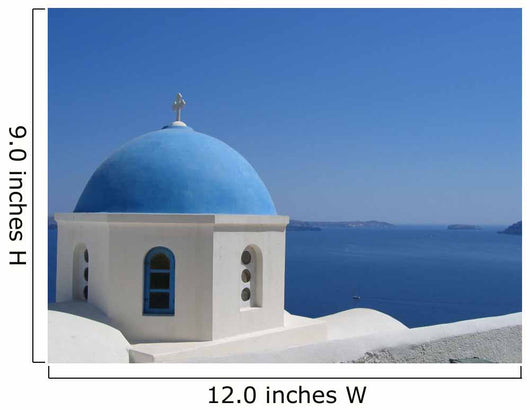 Blue Dome Santorini Wall Mural