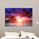 beach sunlight flar Wall Mural
