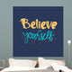 Motivation and Dream Lettering Concept Wall Mural